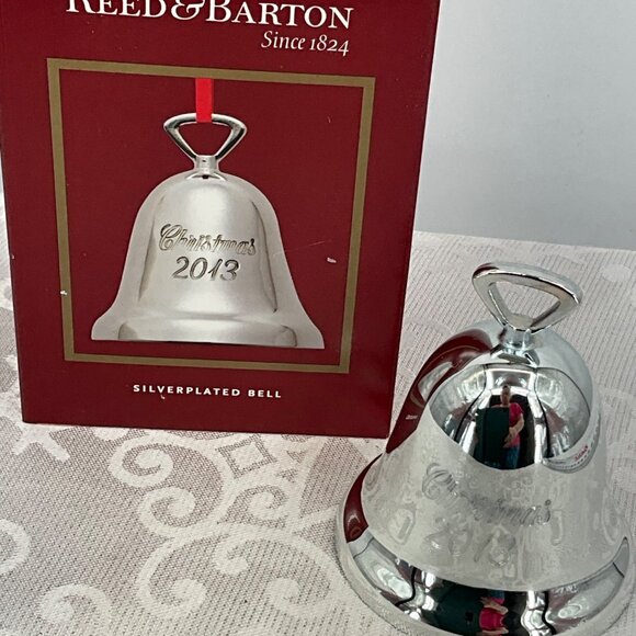 Reed & Barton 2013 Silver-Plated Christmas Bell Ornament - Picture 1 of 5